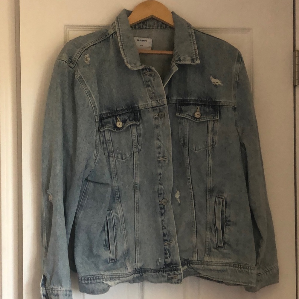 Old Nancy distressed denim jacket never worn